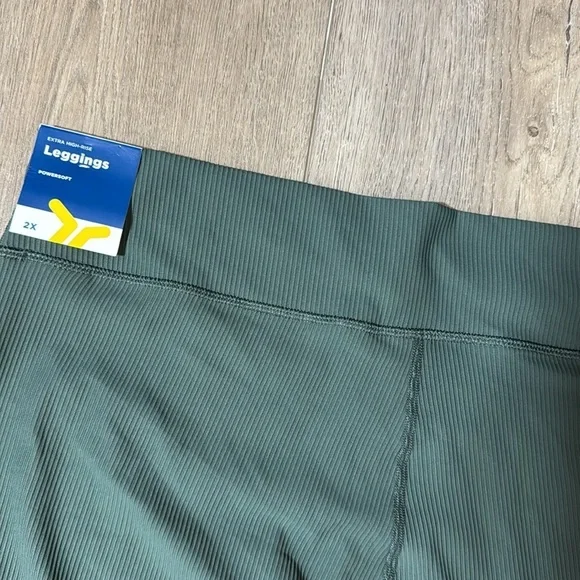 NWT! Extra High-Waisted PowerSoft Rib-Knit Split Flare Leggings - Size 2X💎 - Picture 11 of 12